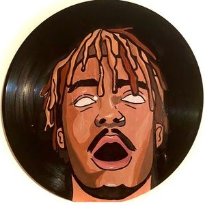A hand painted juice wrld record